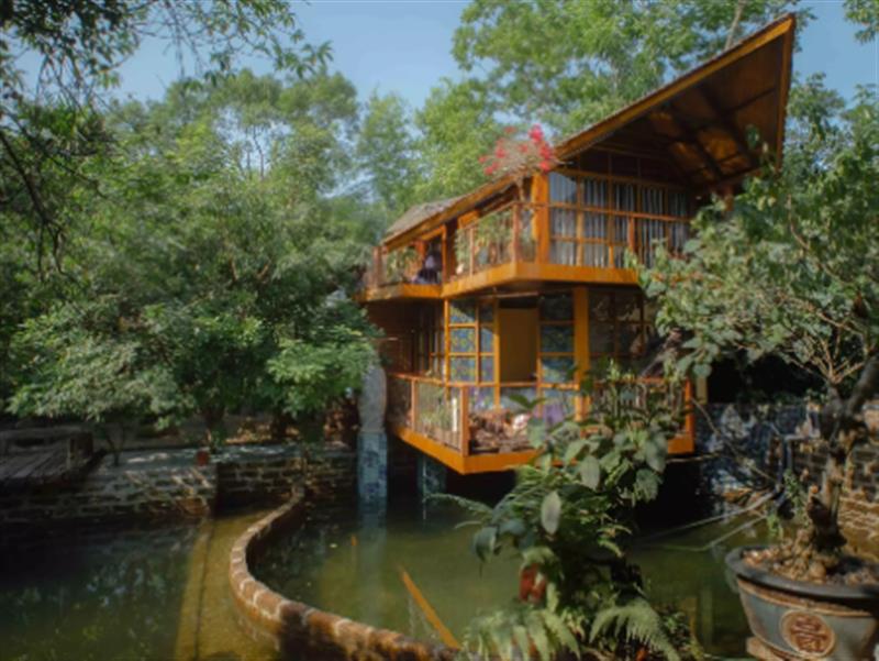 Ngọa Long Am – ngôi nhà bằng khung thép có hình dạng cánh diều bay lên